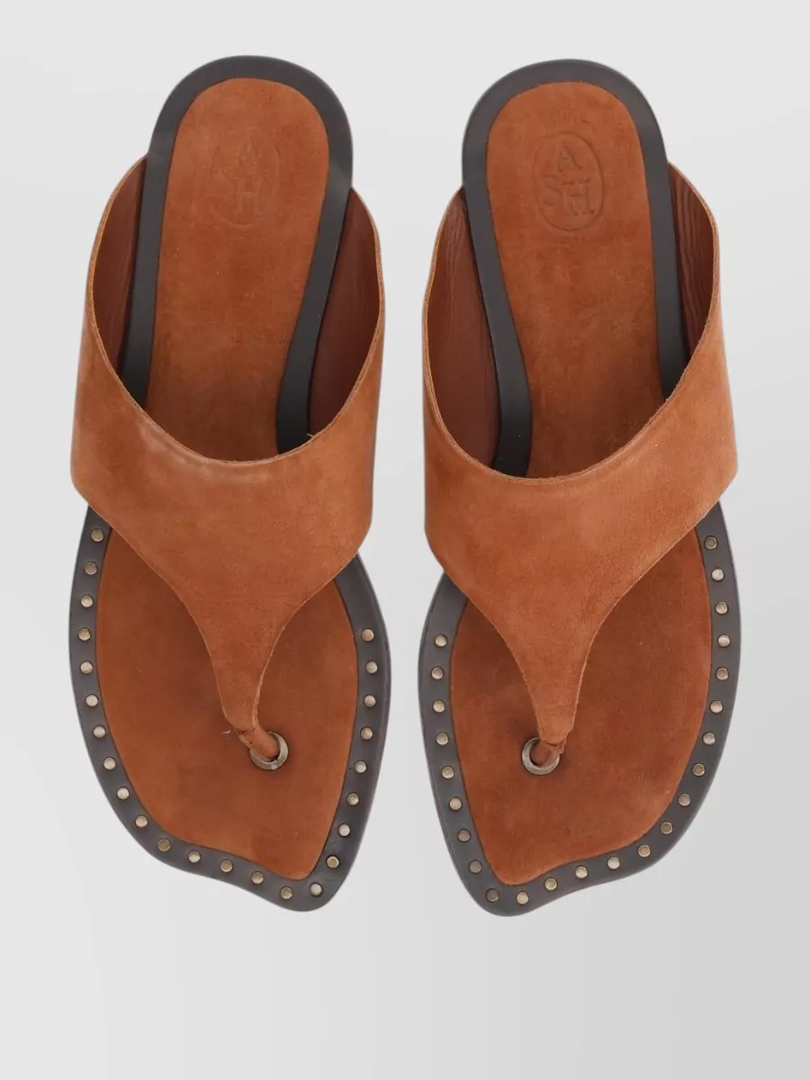 Ash Leather Thong Sandals