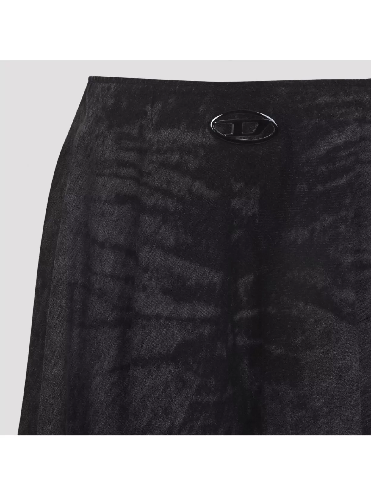 Diesel Buckle Detail Textured Fabric Skirt