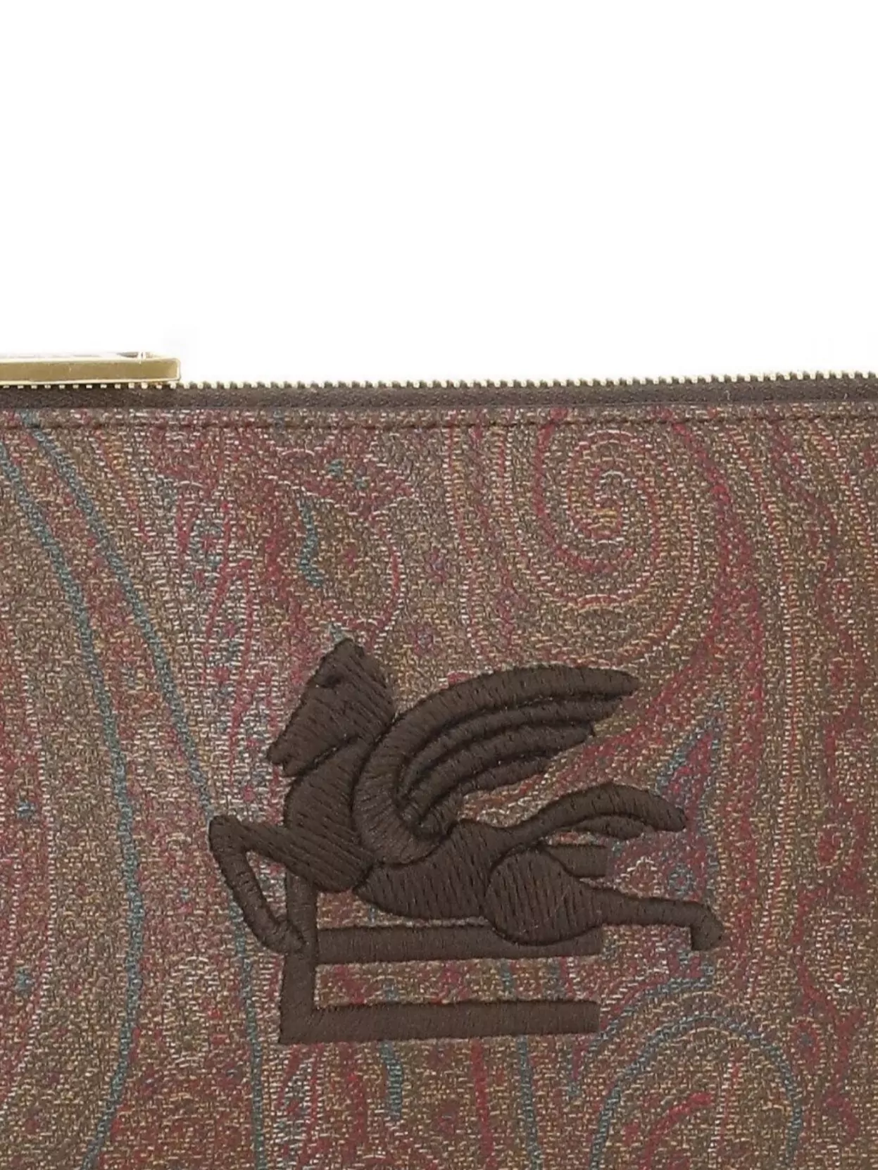 Etro Paisley Pattern Cotton Blend Clutch Bag