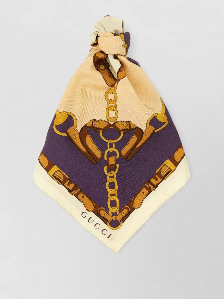 Gucci silk printed scarf