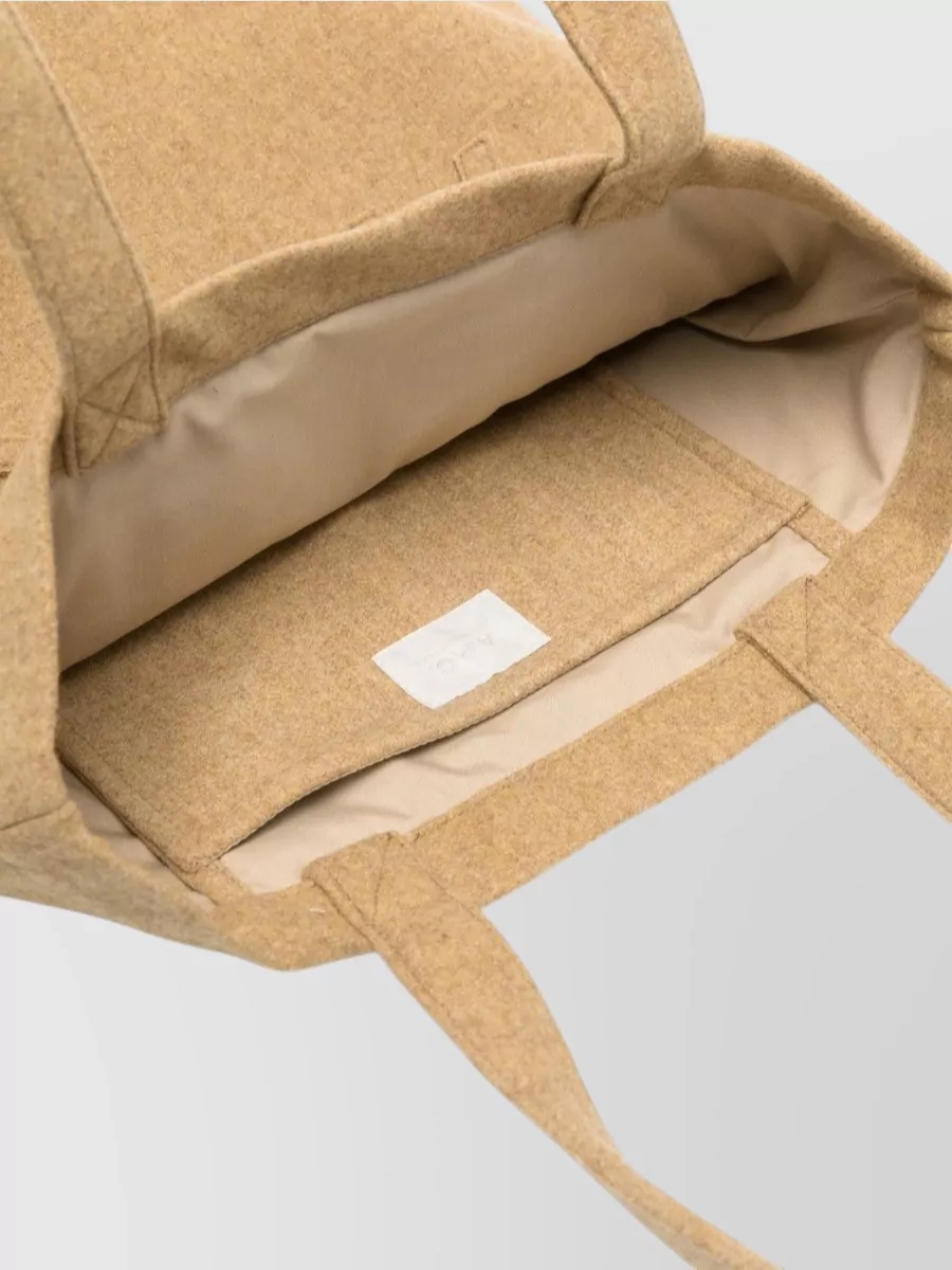 A.p.c. Wool Tote Bag Rectangular Shape Dual Handles