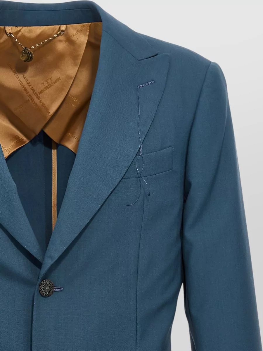 Maurizio Miri Wool Single-Breasted Blazer