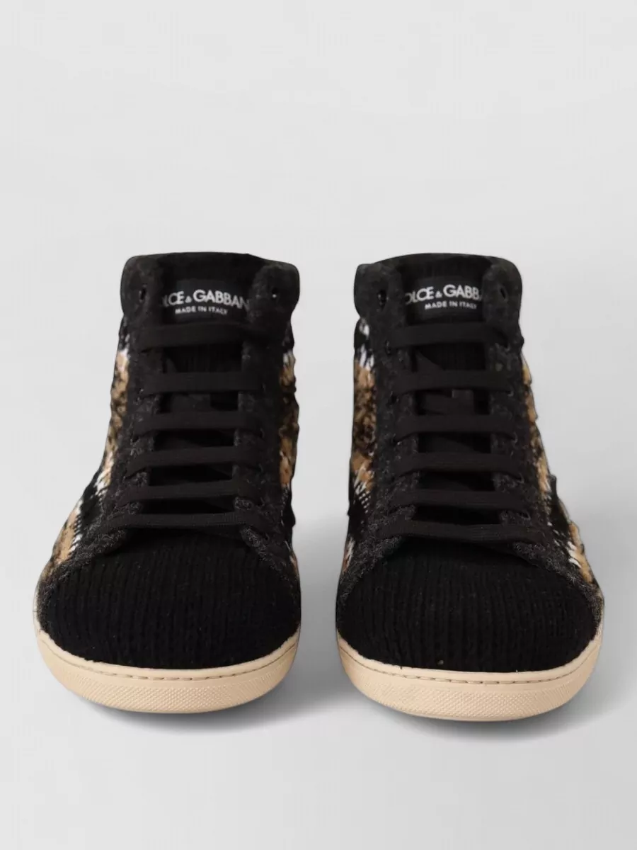 Dolce&Gabbana Plaid high-top sneakers