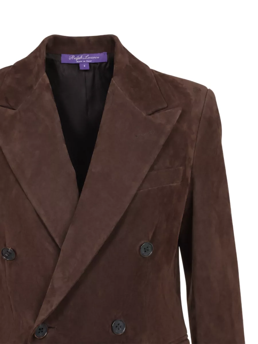 Ralph Lauren Collection Suede Double Breasted Coat