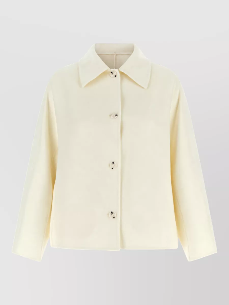 Loulou Studio Cashmere Blend Faux Fur Collar Jacket