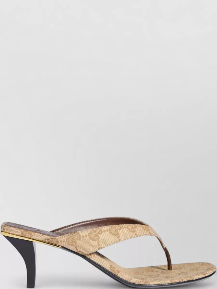 Gucci Mid Heel Thong Sandals