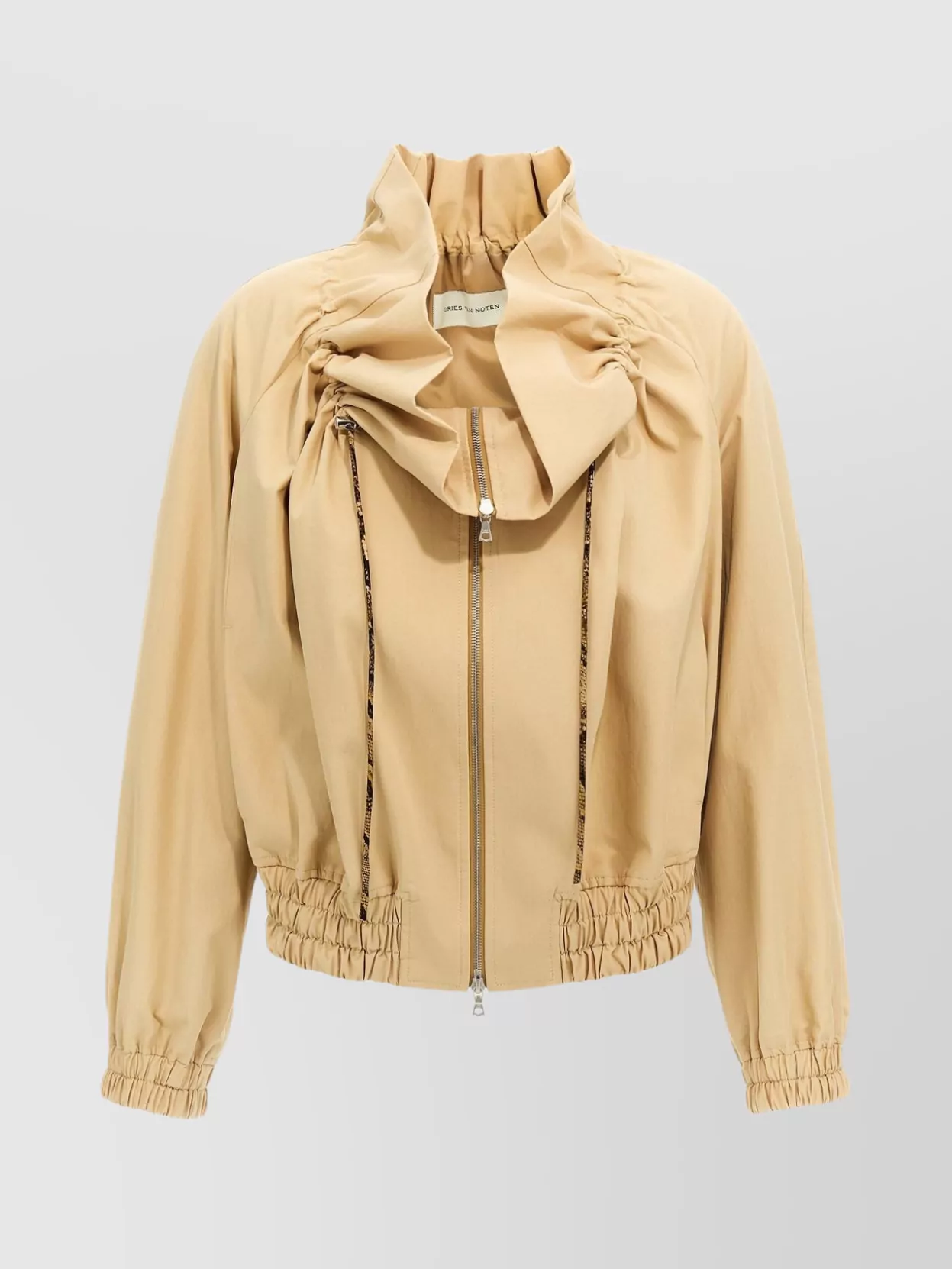 Dries Van Noten Cropped Ruffled Cotton-canvas Jacket