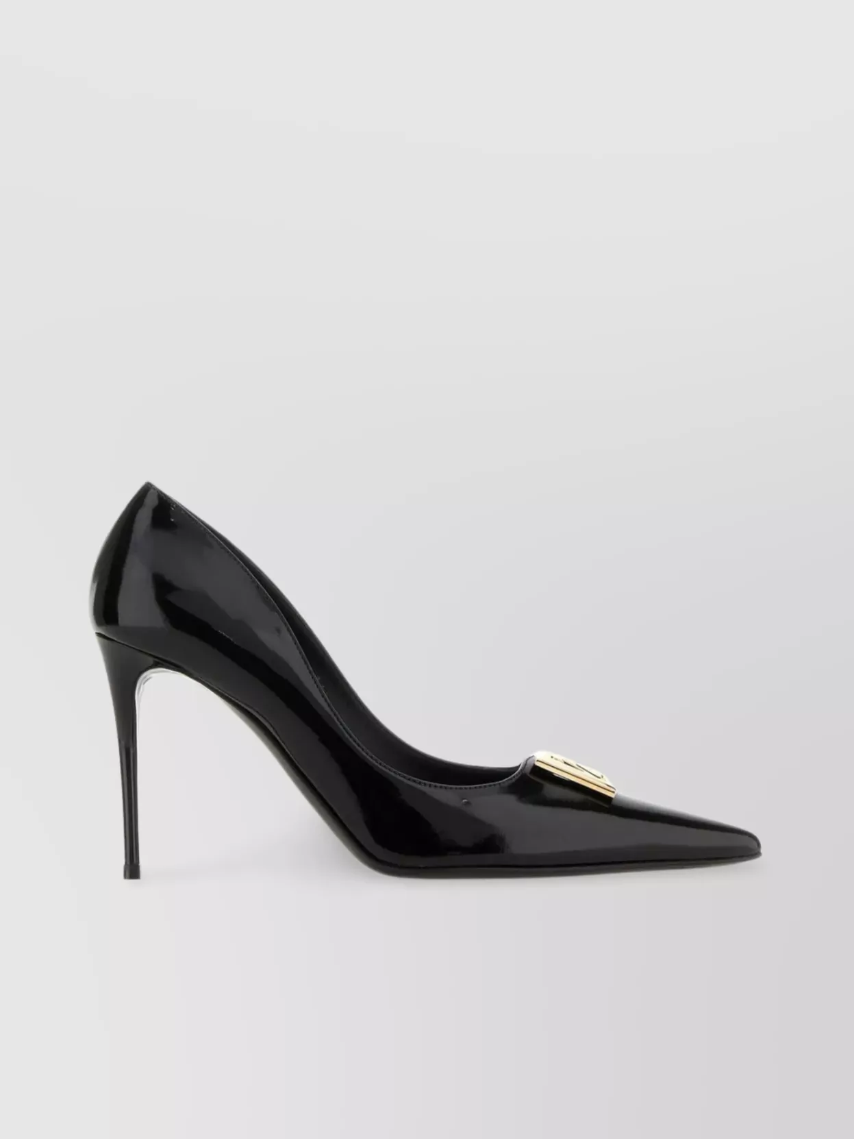 Shop Dolce & Gabbana Italian Heel Pointed Leather Pumps