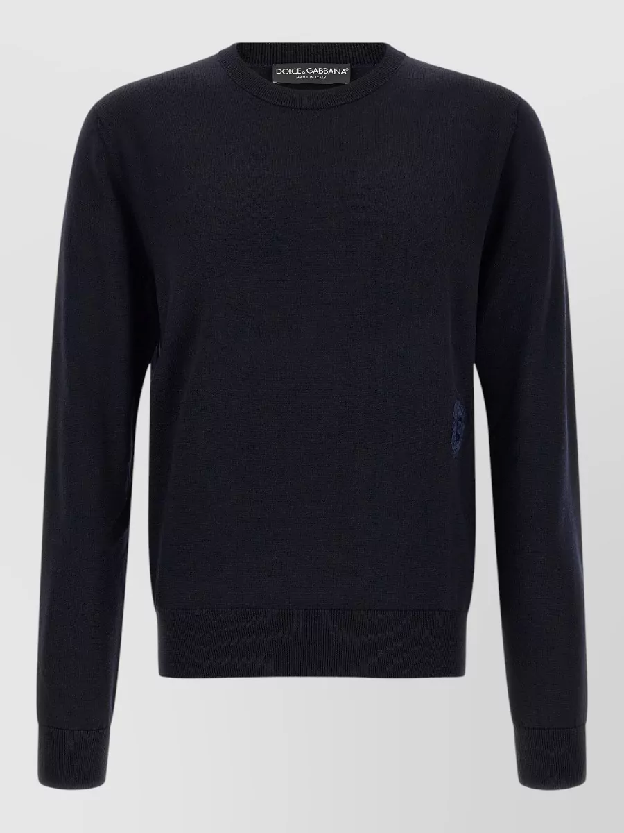 Dolce&Gabbana virgin wool ribbed crew neck sweater