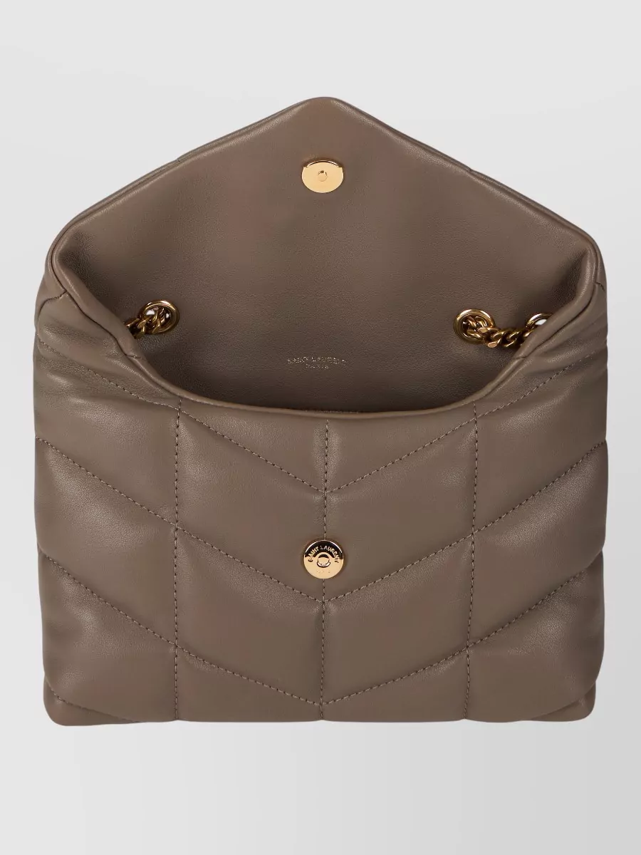 Saint Laurent Puffer Lambskin Shoulder Bag