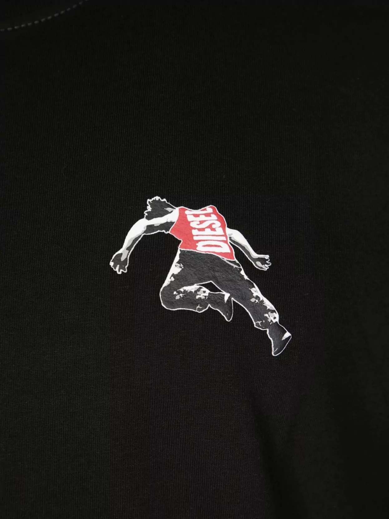 Diesel Neck Crew Graphic Print Short Sleeves