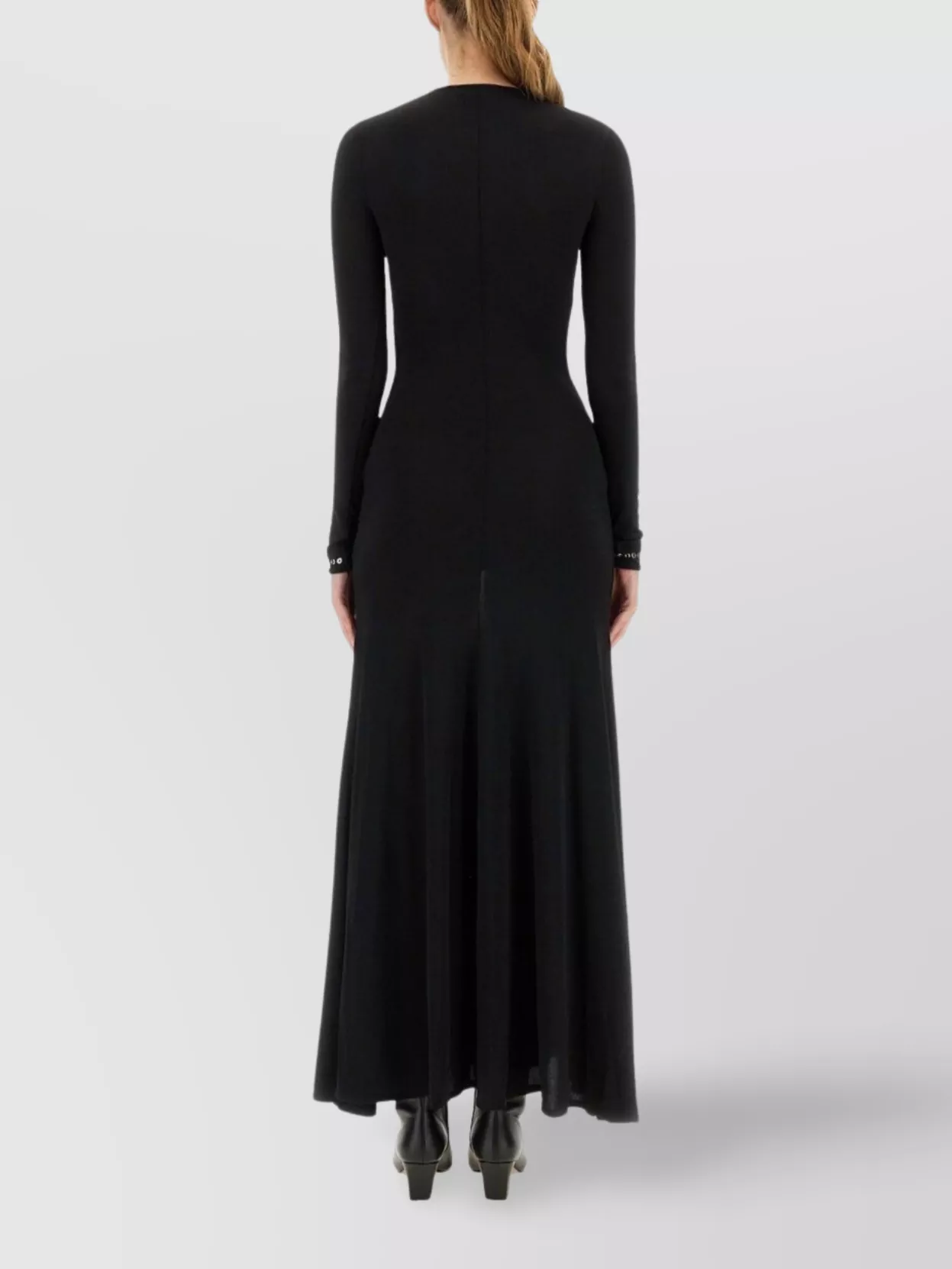 Paco Rabanne Cut-Out Long Sleeve Floor-Length Dress