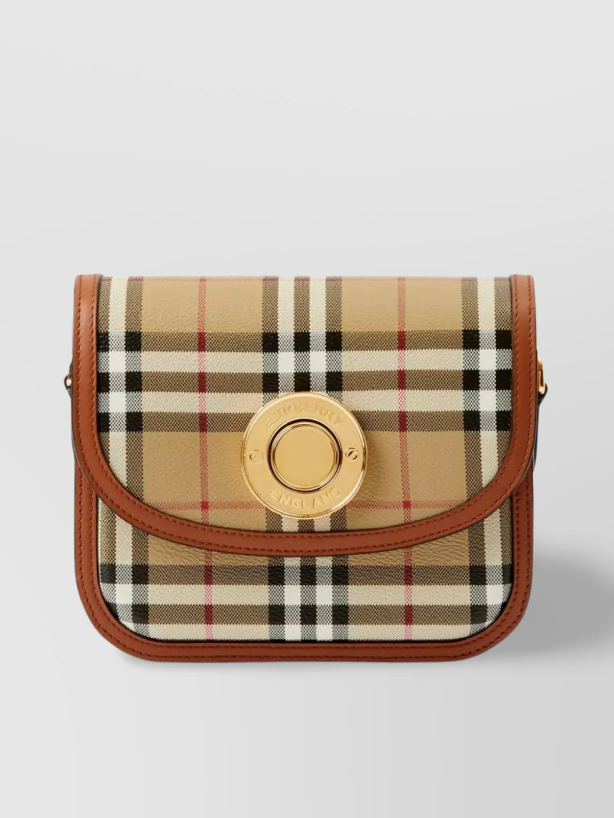 Shop Burberry Hand-painted Checkered Crossbody Bag In Beige