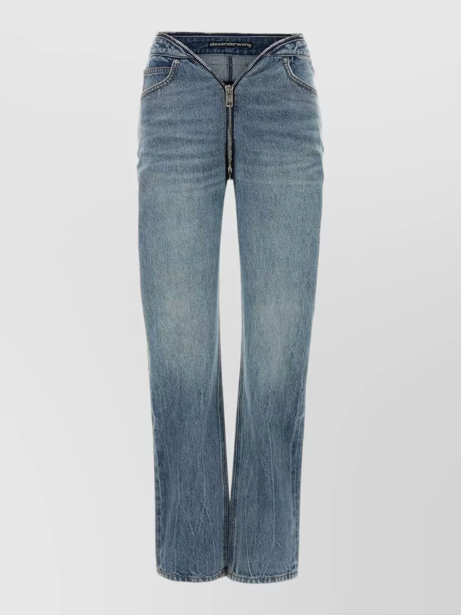 Alexander Wang Denim high-rise straight-leg jeans