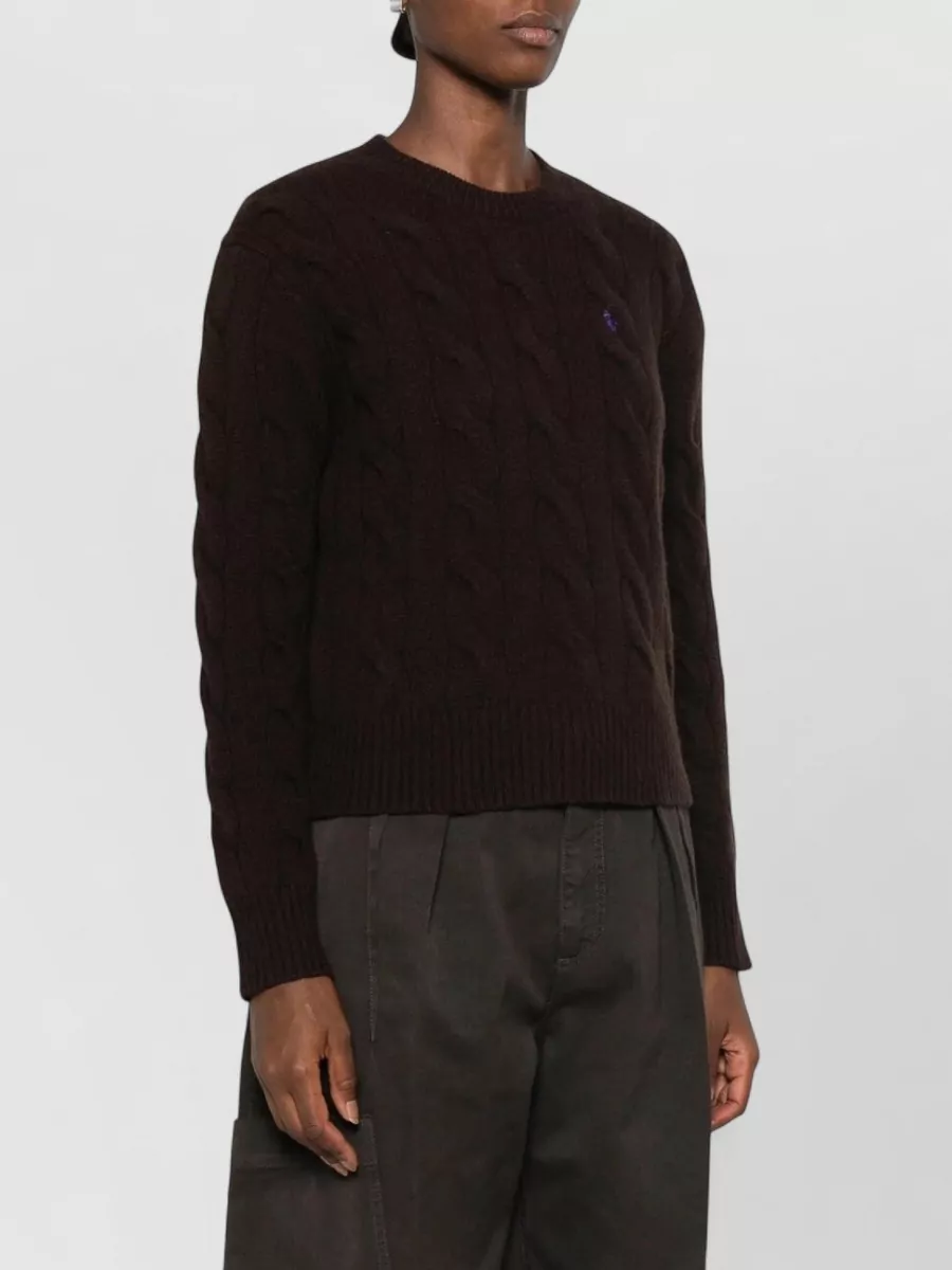 Polo Ralph Lauren Wool Cashmere Cable Knit Crew Neck Jumper