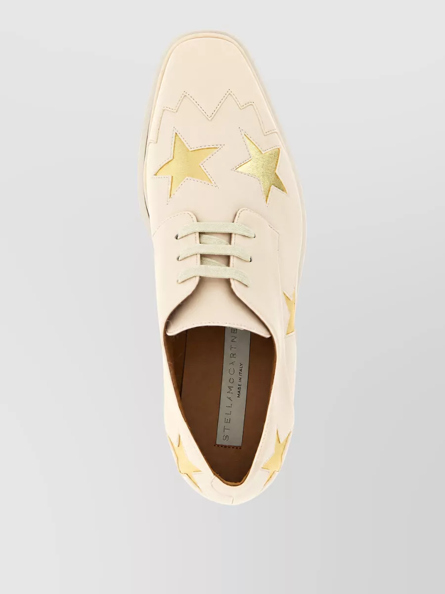 Stella Mccartney Star Appliqué Platform Lace Up Shoes