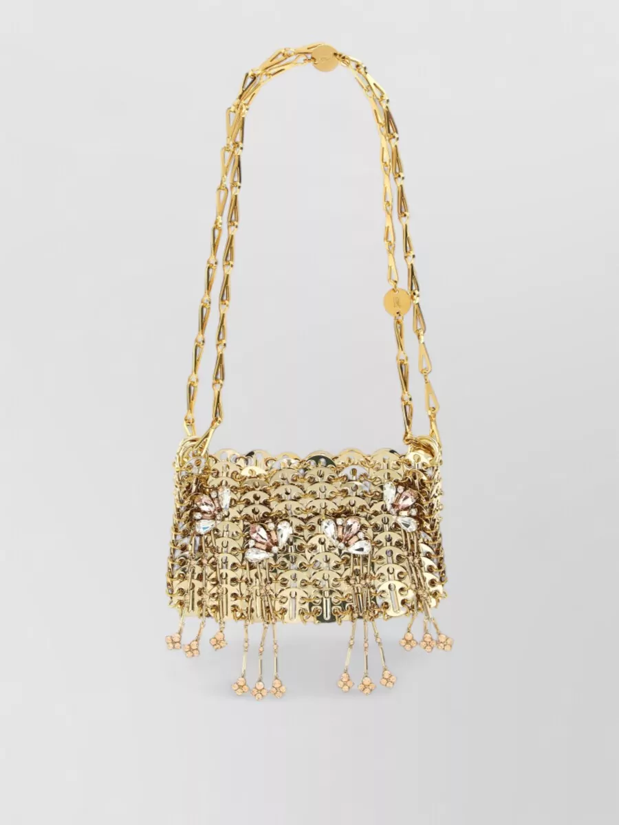 Paco Rabanne 1969 chain mail nano crystal-embellished clutch bag