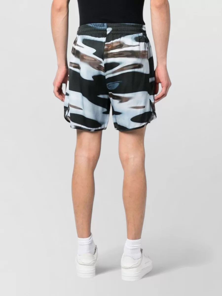 Blue Sky Inn Printed Viscose Track Shorts
