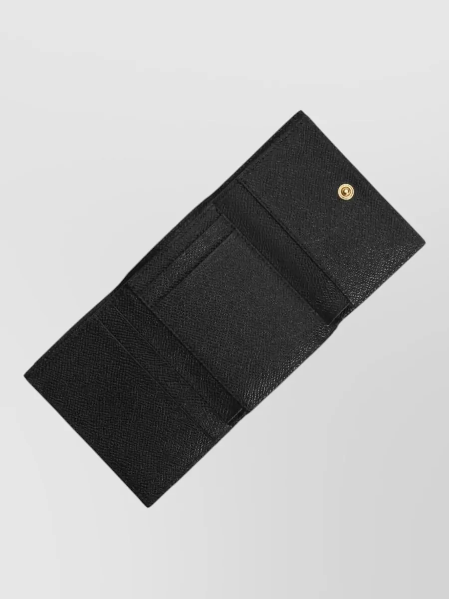 Dolce&Gabbana Leopard Print Tri Fold Leather Wallet