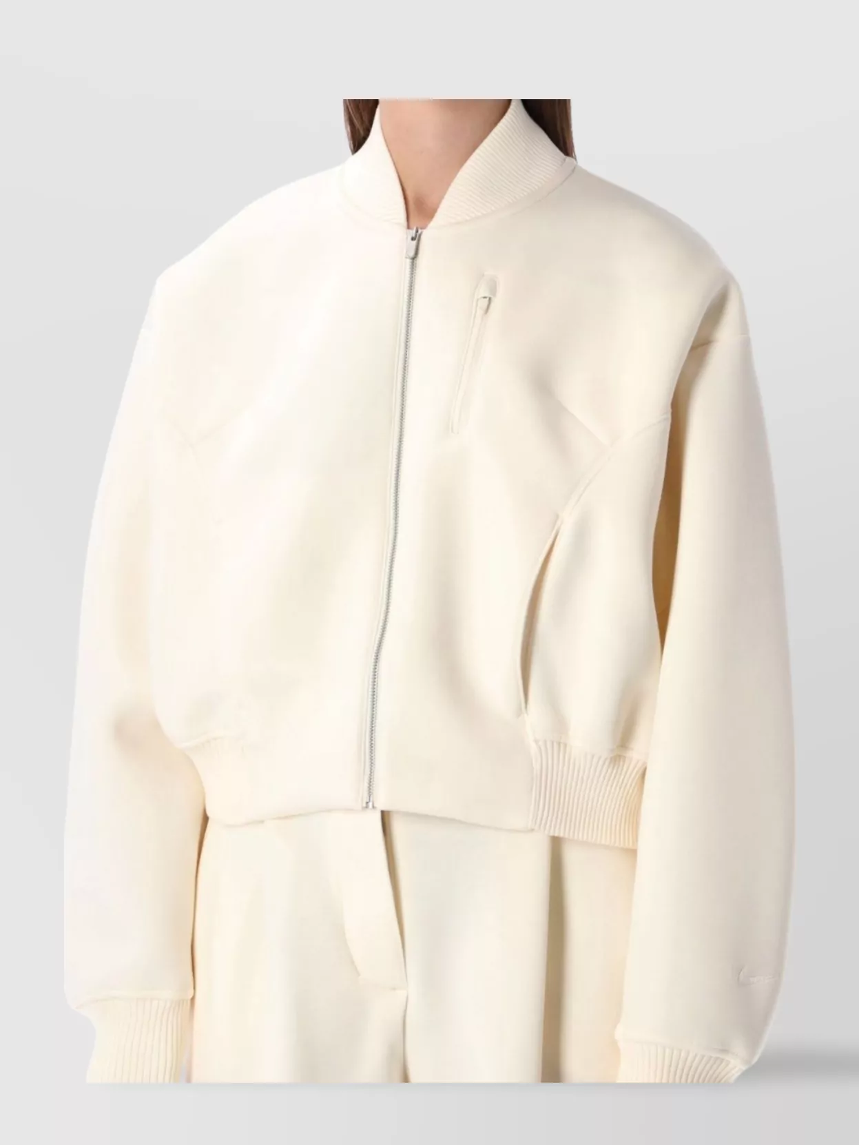 Nike Oversized Fleece Scuba Bomber Jacket