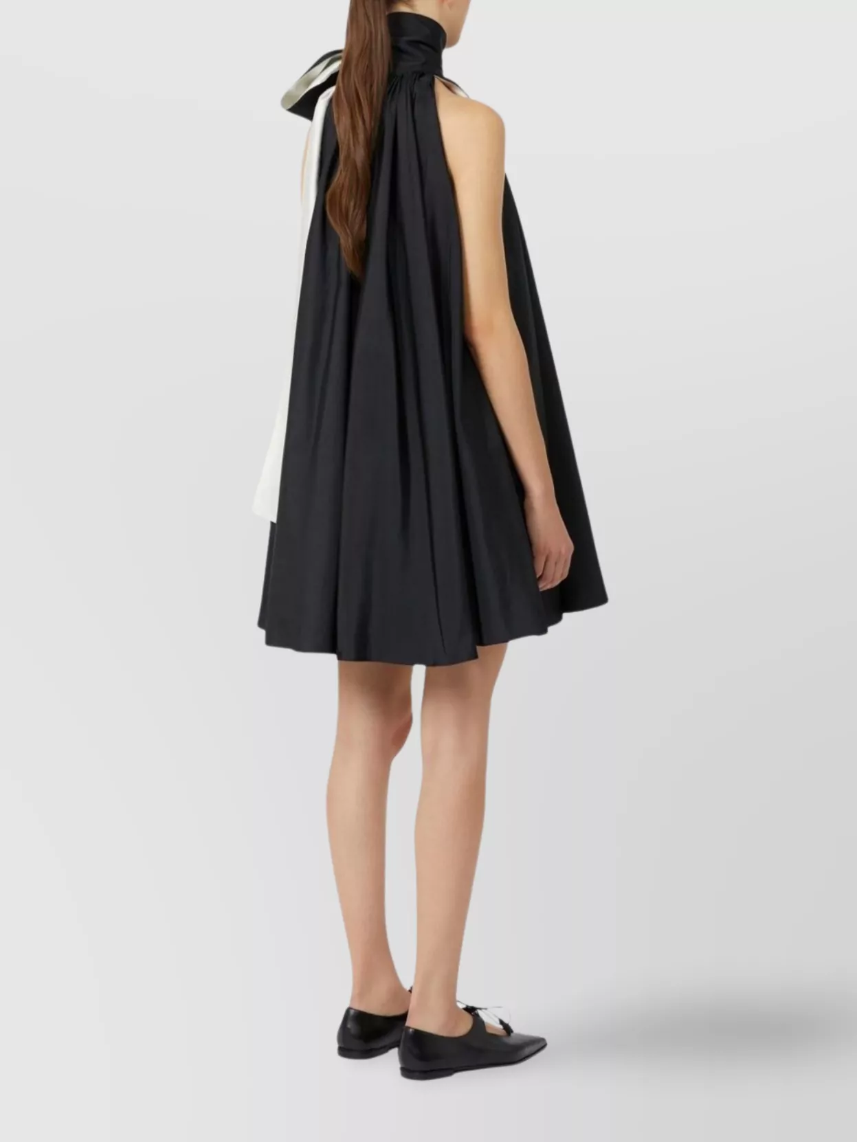 Max Mara Knee Length Dress Bow Detail In Black