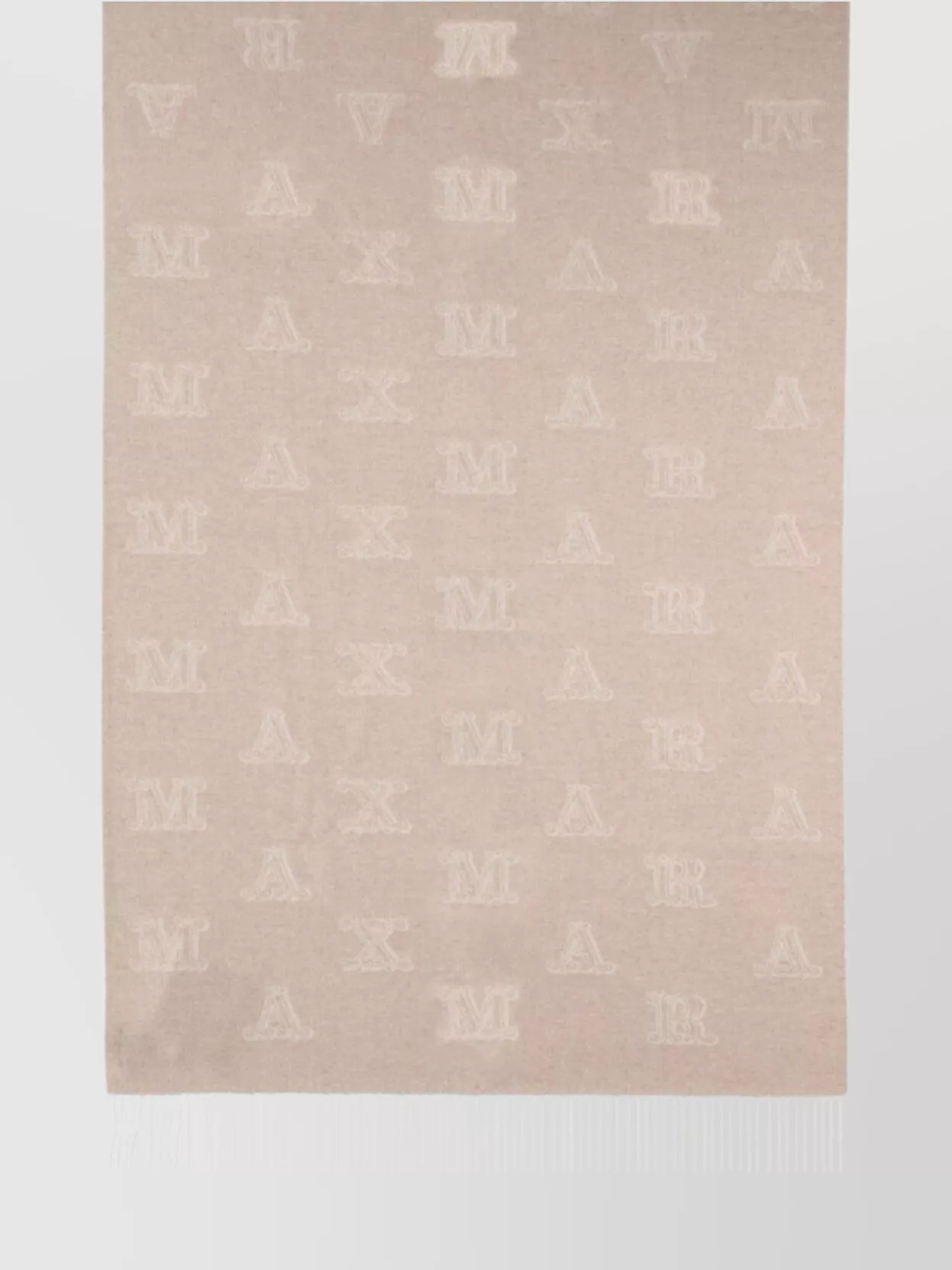 Max Mara Luxurious Cashmere Rectangular Scarf Fringe Detail