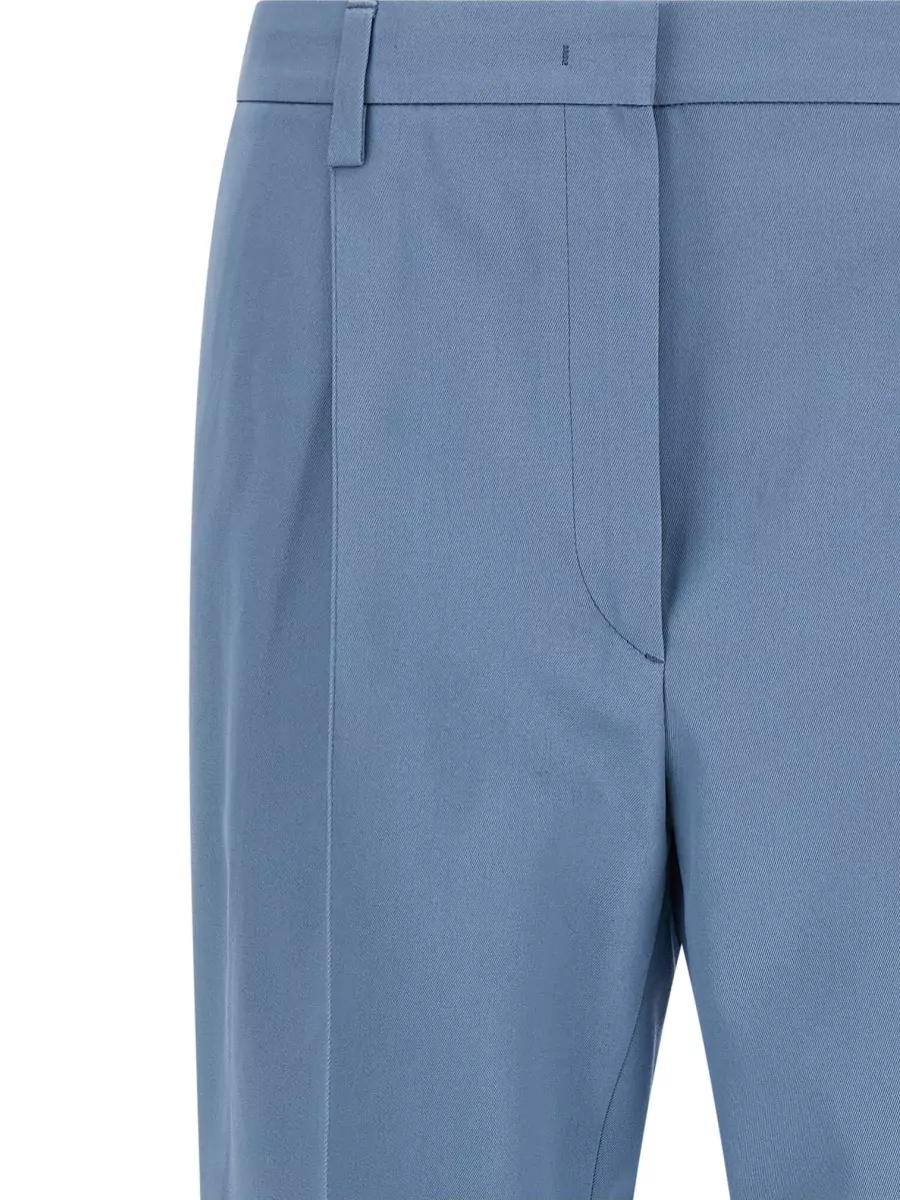 Prada Cotton Straight-Leg Suit Trousers