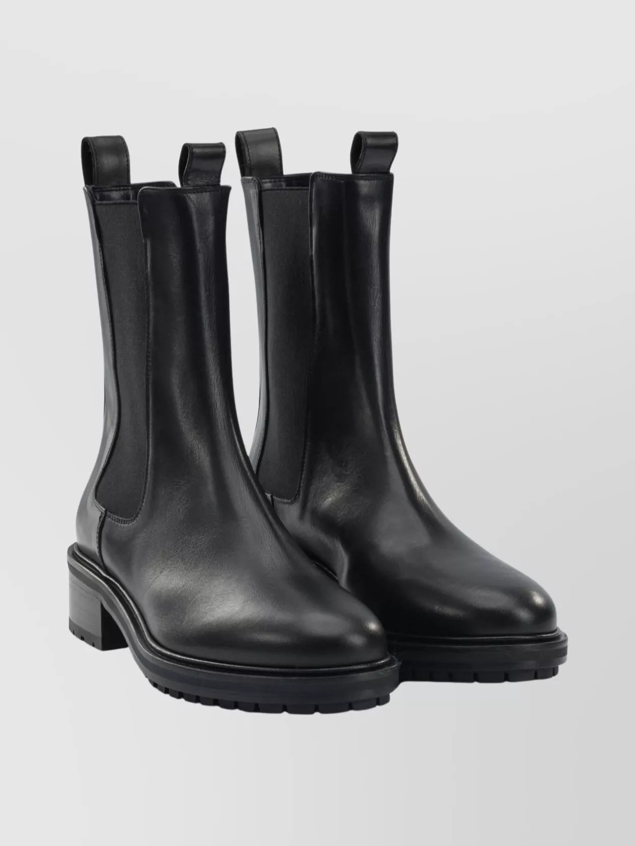 Aeyde Chelsea Ankle Boots Featuring Chunky Sole In Black