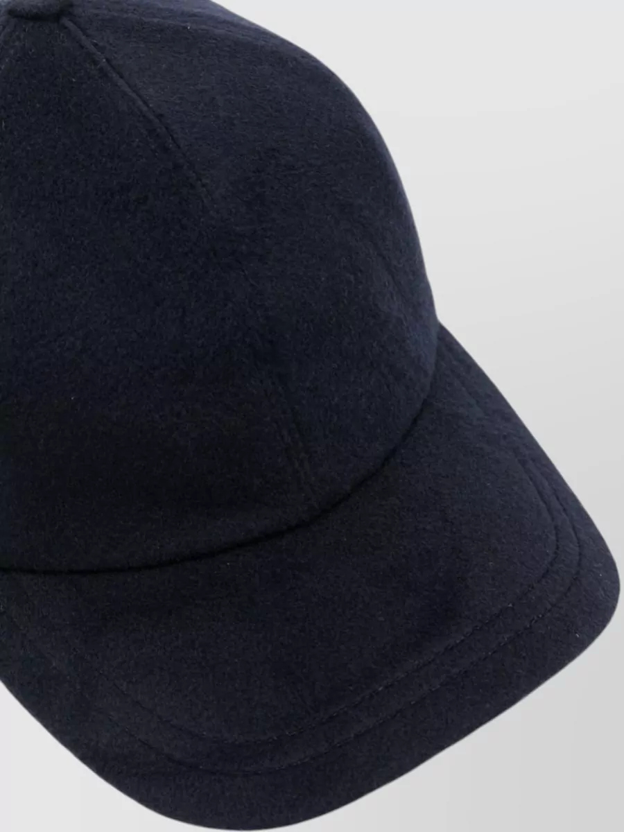 Borsalino Cashmere Baseball Cap Curved Brim Design