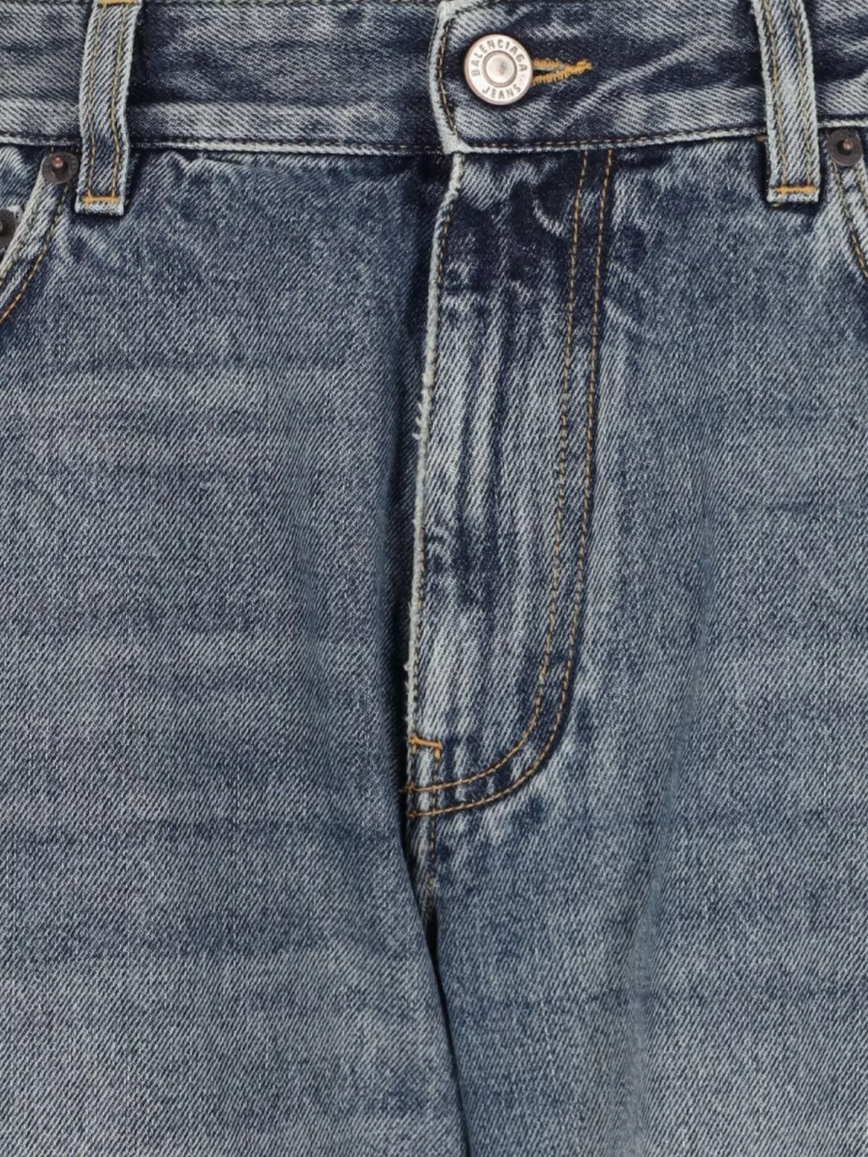 Balenciaga Straight Leg Trousers Distressed Detailing