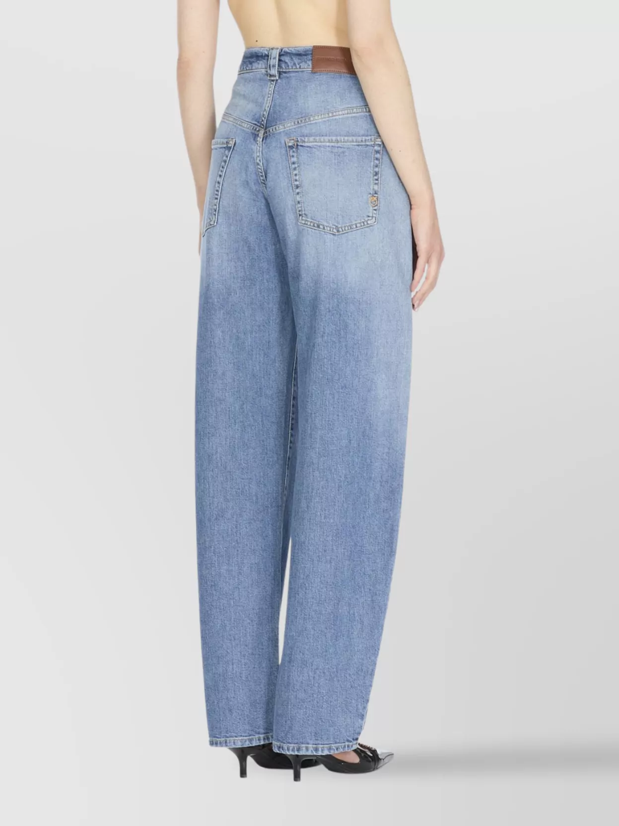Pinko Straight Leg Jeans With Contrast Stitching