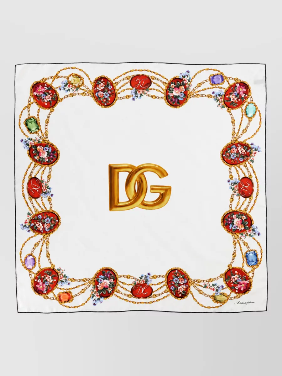 Dolce&Gabbana Silk Floral-Print Scarf