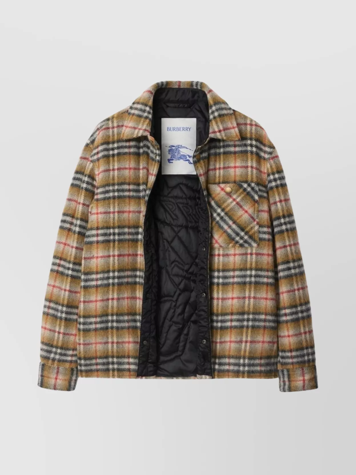 Burberry Checked Wool Shirt Long Sleeves