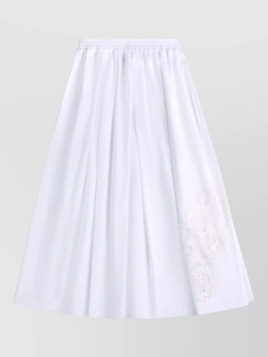Fay cotton lace-trim a-line maxi skirt