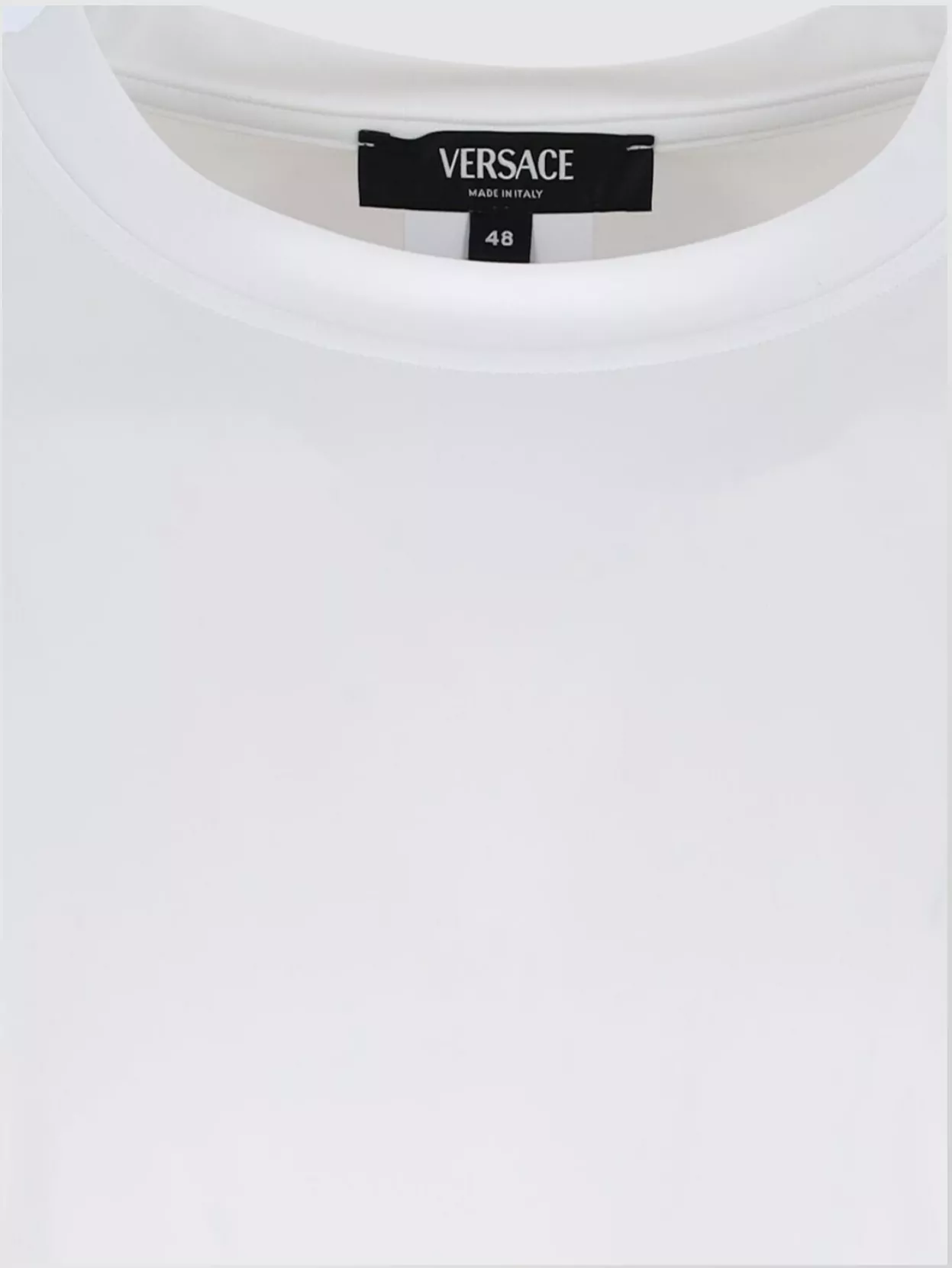 Versace Crew Neck Geometric Trim Short Sleeves