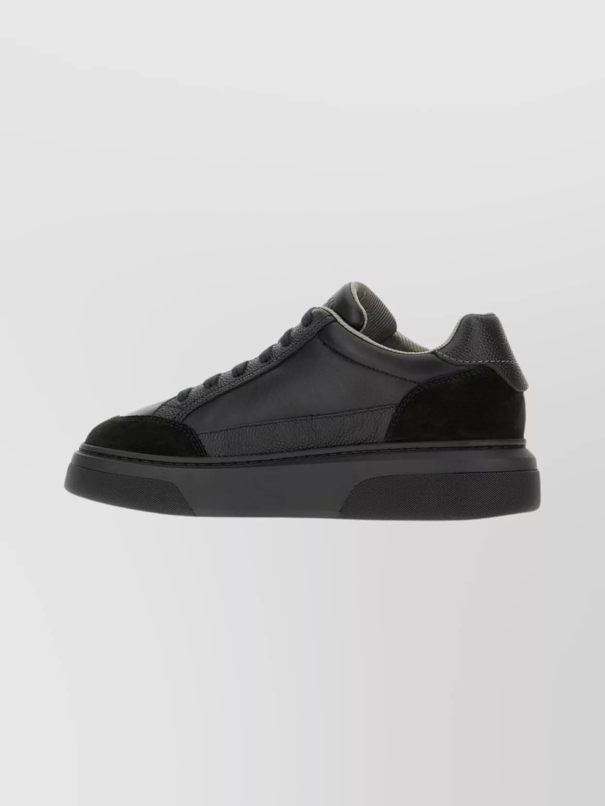 Ferragamo Cassina Low-Top Leather And Suede Sneakers