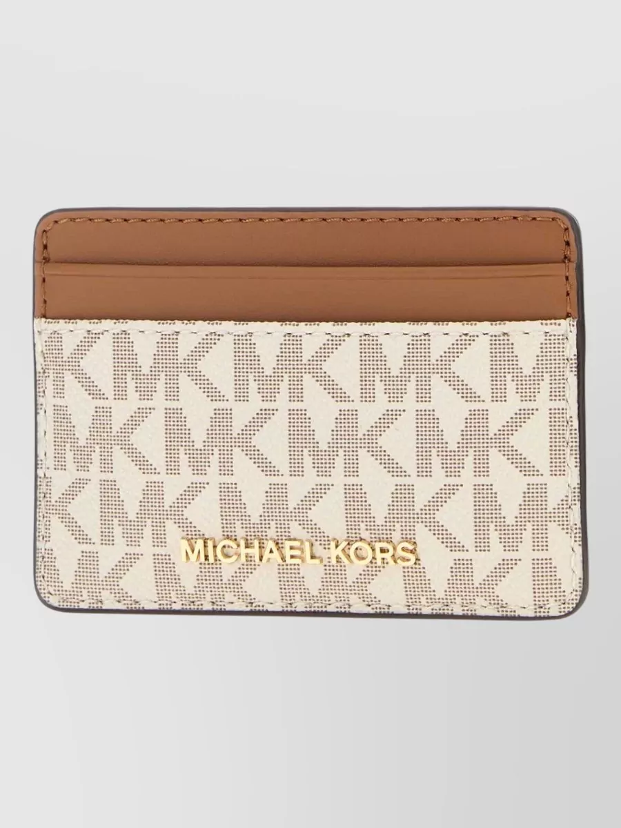 Michael Kors printed canvas card holder