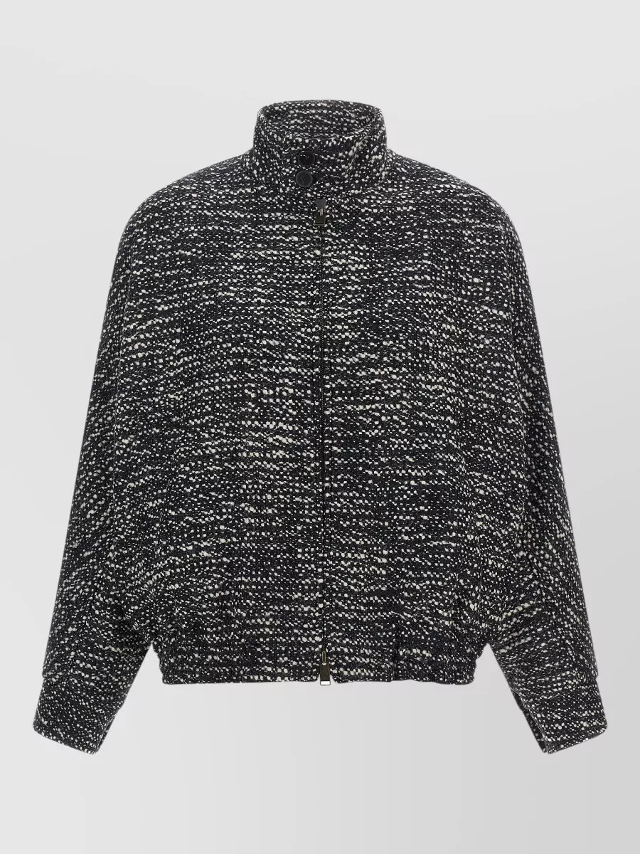 Darkpark Bouclé Wool Bomber Jacket