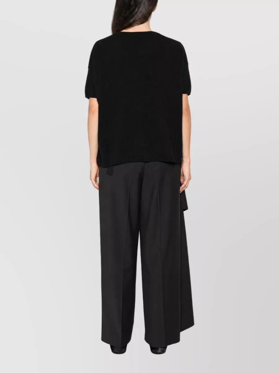 Ct Plage Cashmere Knitted Relaxed-Fit Short-Sleeve Crewneck Sweater