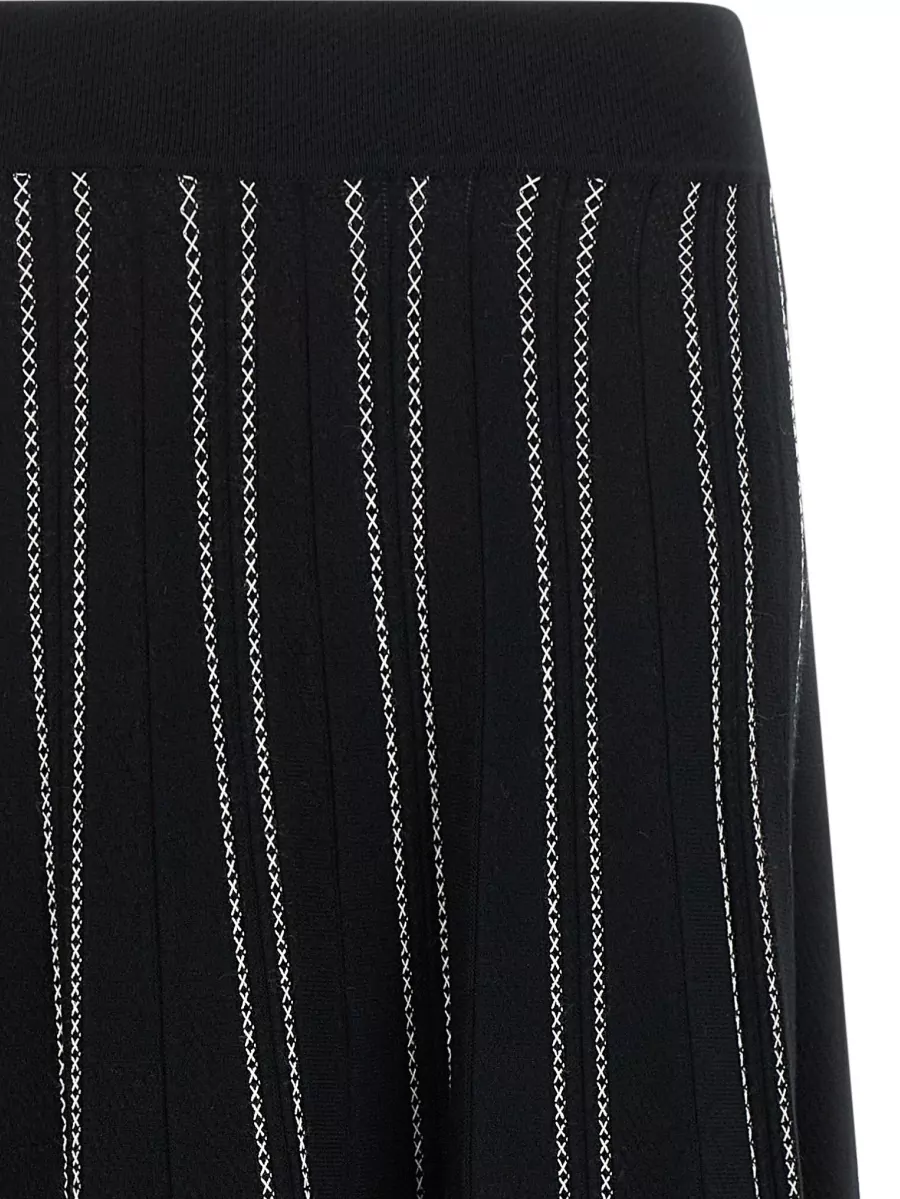 Elisabetta Franchi Pleated Midi Skirt