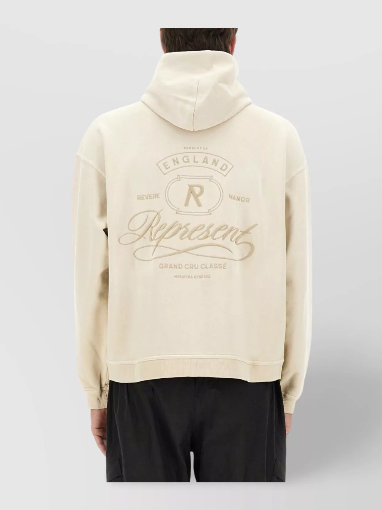 Represent Hooded Knitwear Kangaroo Pocket In White