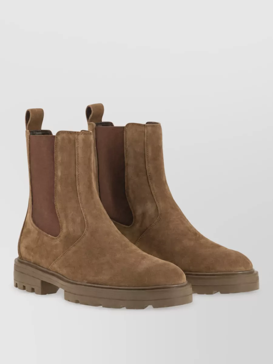 Hogan suede leather chelsea boots