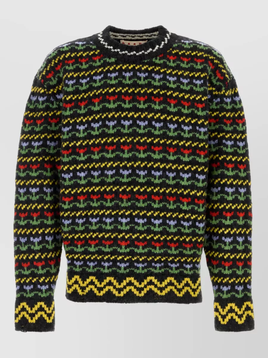 Marni Embroidered virgin wool jumper