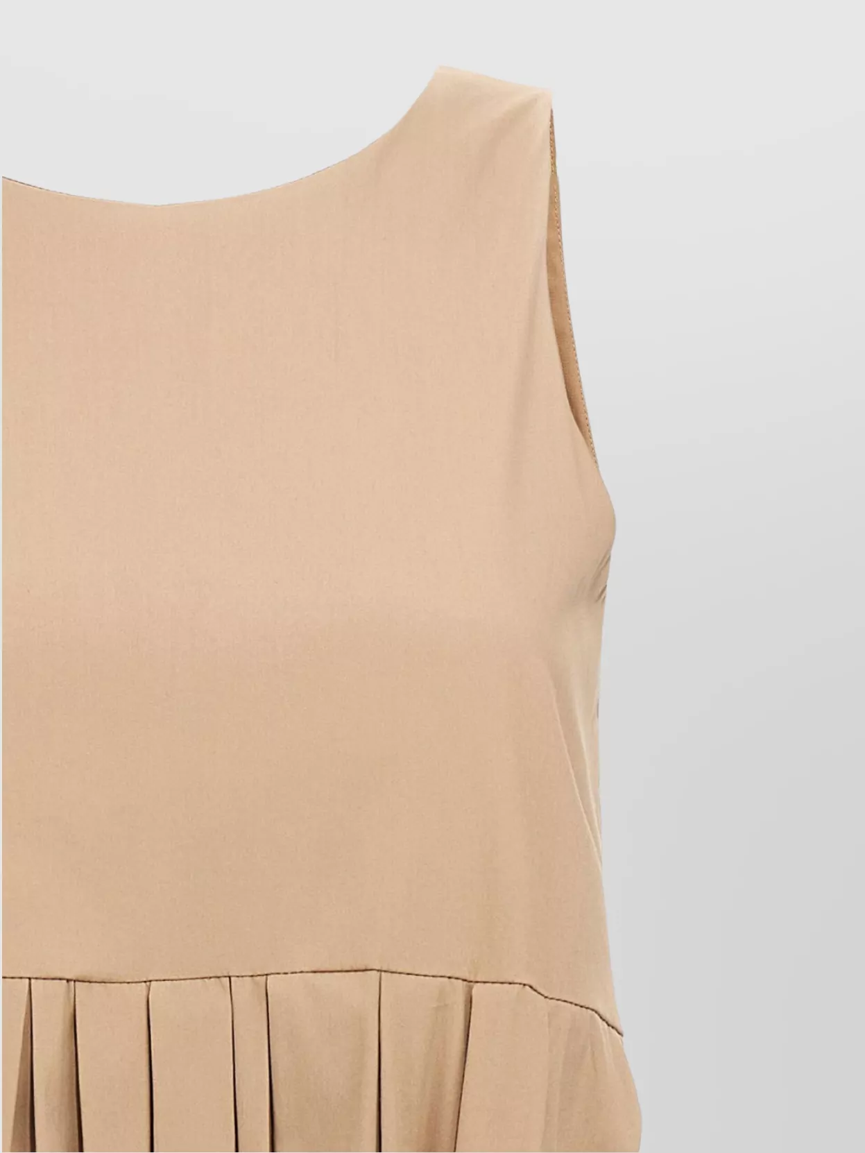 's Max Mara Skirt Pleated Neckline Sleeveless V-back