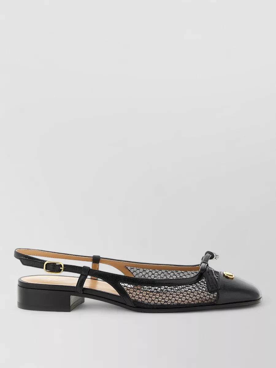 Valentino Garavani Leather Slingback Ballerina Shoes