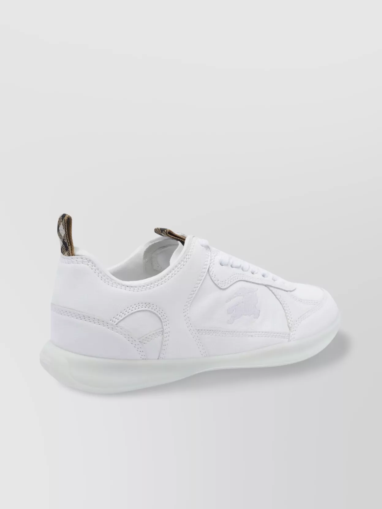 Burberry Low Top Leather Sneakers With Rubber Sole