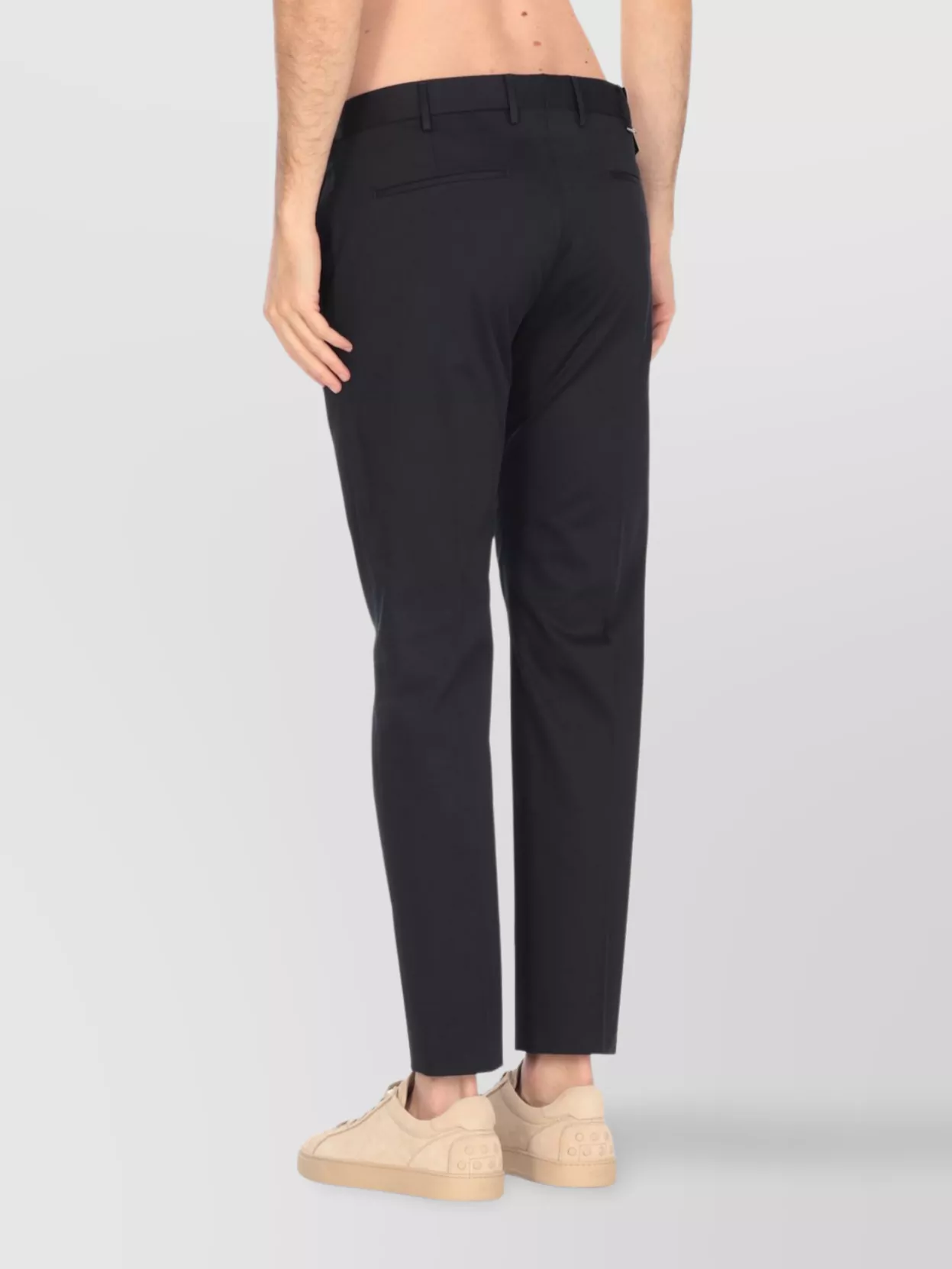 Pt Torino Straight Cotton Trousers Belt Loops