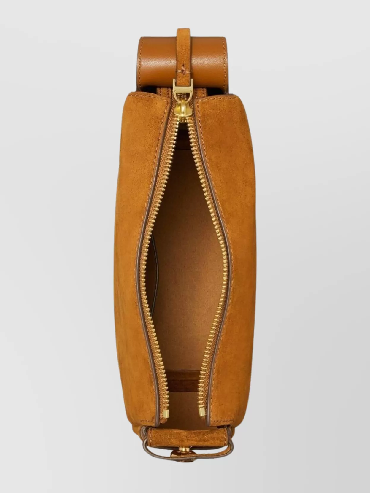 Tory Burch Suede Leather Shoulder Bag With Adjustable Strap In Brown