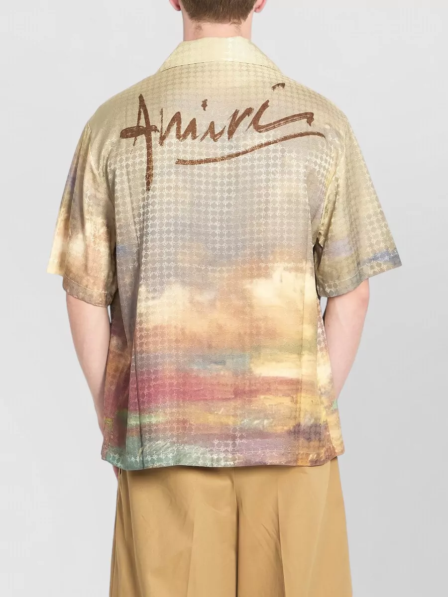 Amiri Printed Camp-Collar Short-Sleeve Shirt