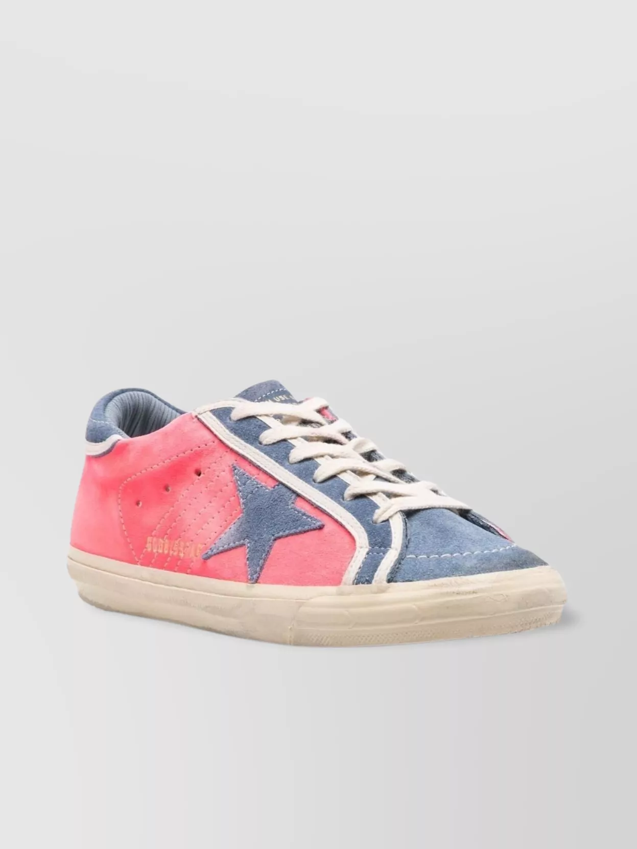 Golden Goose Distressed Suede Low-Top Sneakers With Perforated Detailing